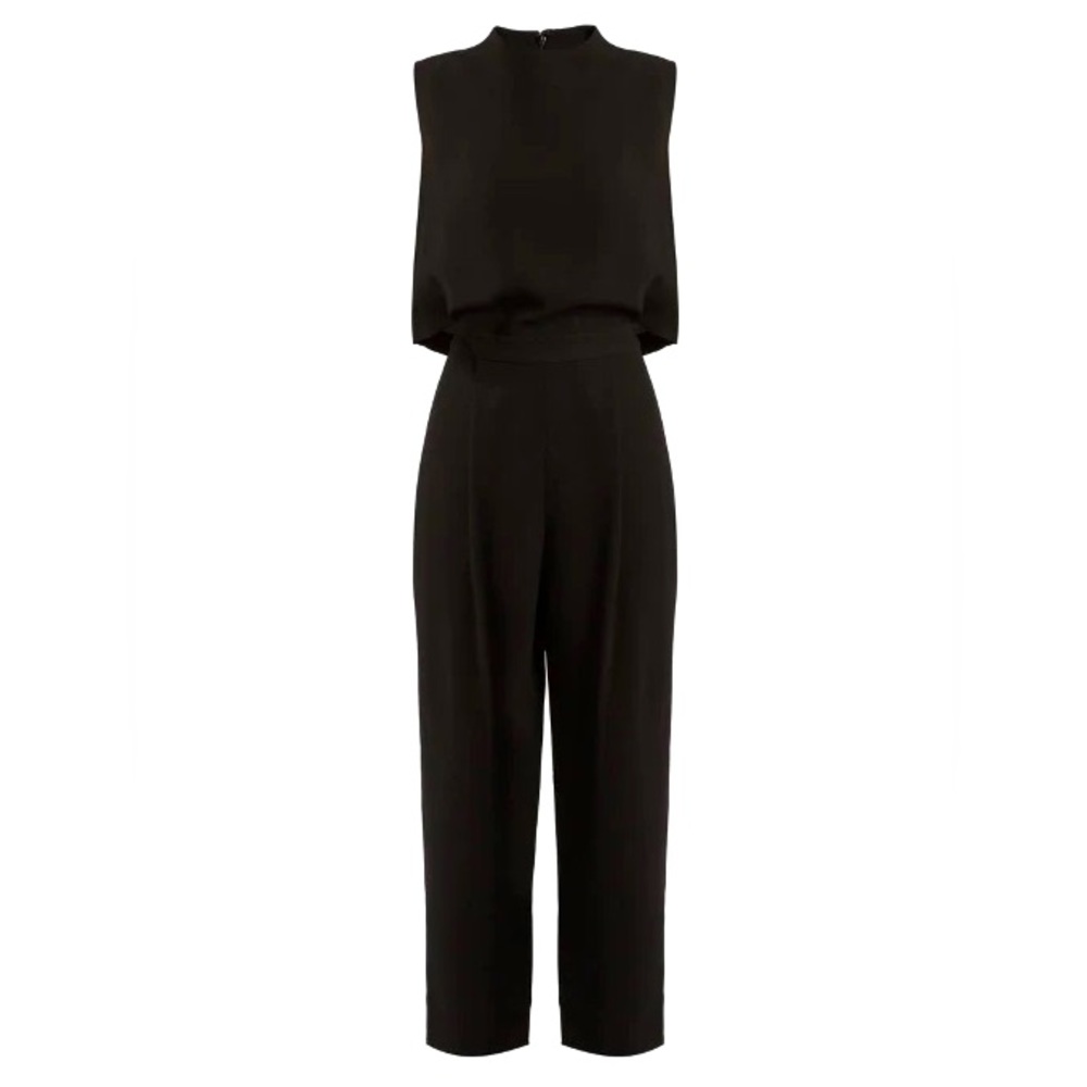 DIANE VON FURSTENBERG Tali jumpsuit Size 4 Crop Top Wide Leg DVF